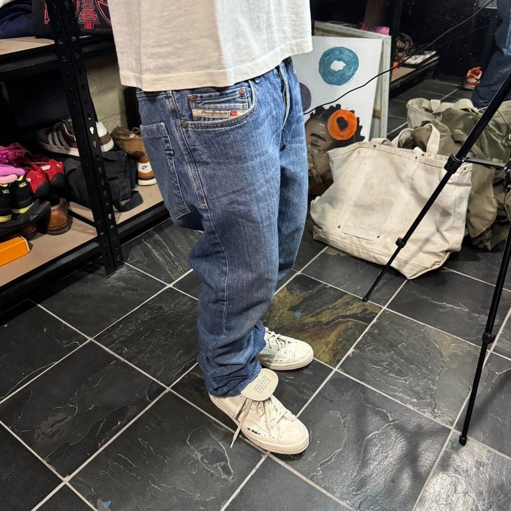 ARCHIVE VINTAGE Late 90s Diesel MADE in Italy Pin Stripe Denim Jeans - 32"